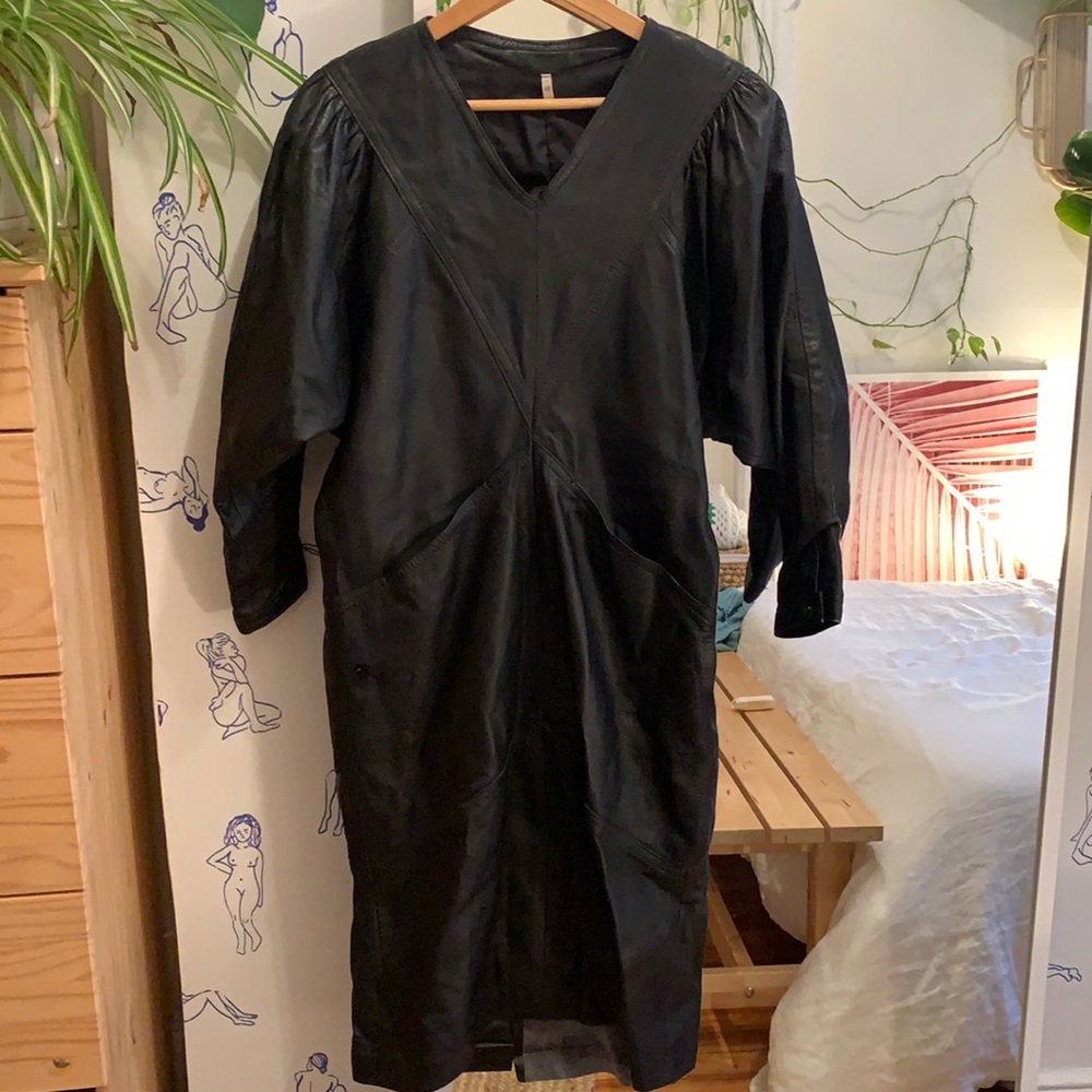 Vintage Italian leather dress